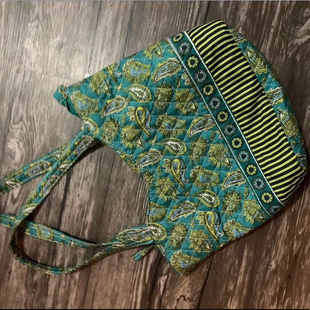 Hippie BoHo green and blue cloth purse